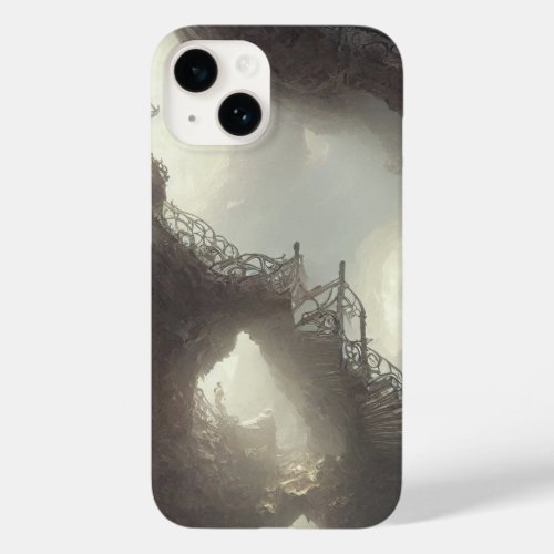 a spiral staircase underground leads down Case_Mate iPhone 14 case