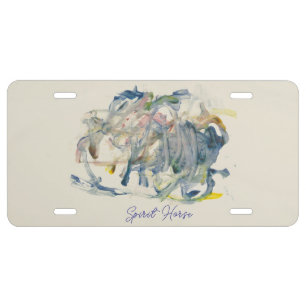 A Spirit Horse Through Time Painting by Sarah Rose License Plate