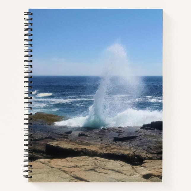 A Splash of Adventure at Schoodic Point Notebook (Front)