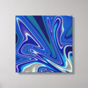 A Splash of Blue  16x16 Canvas Print
