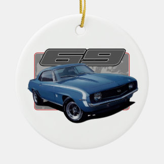 A Splash of Blue Camaro Ceramic Ornament