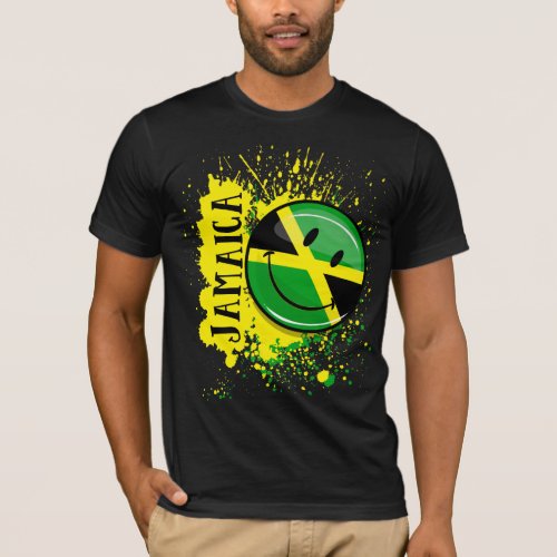 A Splash of Jamaica Smiling Flag T_Shirt