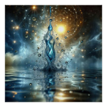 A Splash Of Pure Clean Water On A Blue Lake