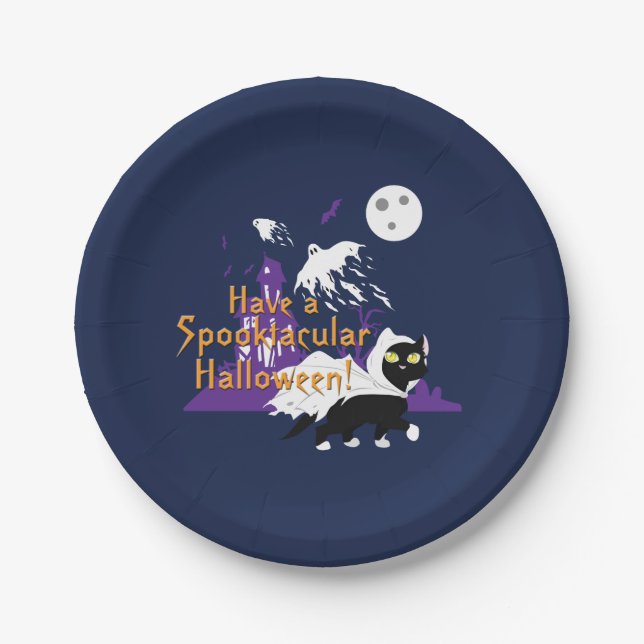 A Spooktacular Halloween Paper Plates (Front)