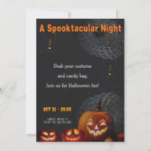A Spooktacular Night | Pumpkins & Spider Halloween