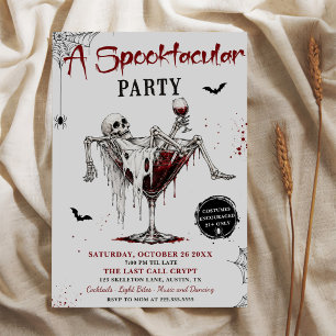 A Spooktacular Skeleton Halloween Party Invitation