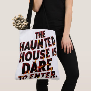 A Spooky Halloween Event at the Haunted House Tote Bag
