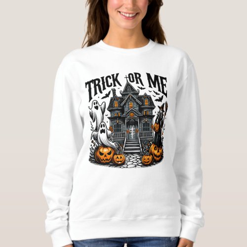 A spooky Halloween gathering at the haunted house Sweatshirt