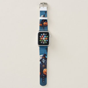 A spooky Halloween scene Apple Watch Band
