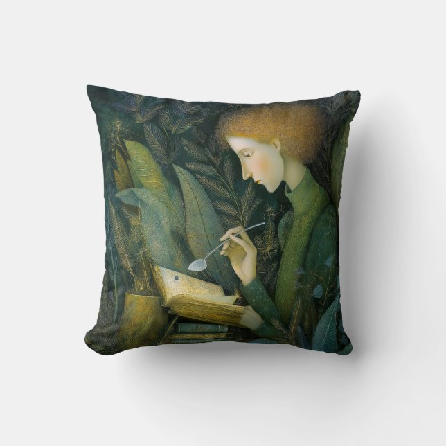 A Spoonful of Silence for the Hungry Throw Pillow (Front)