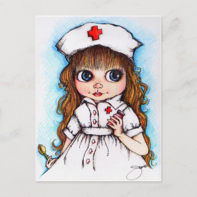 A Spoonful of Sugar...Nurse Postcard (Front)