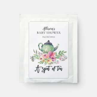 A Spot of Tea Teapot Baby Shower Tea Bag Drink Mix