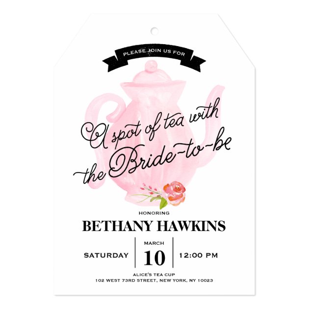 A Spot Of Tea With The Bride-to-be | Bridal Shower Invitation