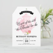 A Spot of Tea with the Bride-to-be | Bridal Shower Invitation (Standing Front)