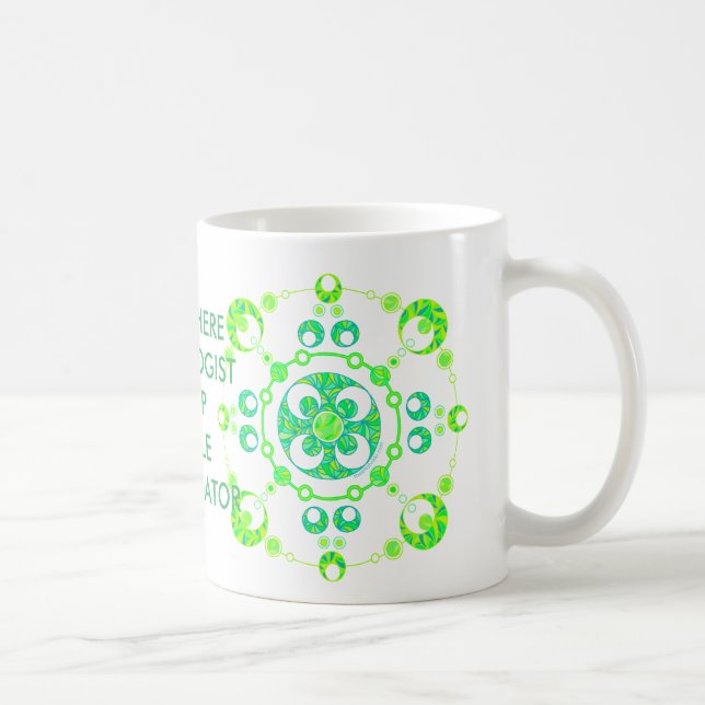 A Spring Crop Circle Paranormal UFO Geek Coffee Mug (Right)