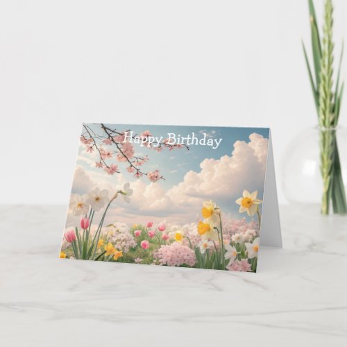 A Spring Floral Background Card