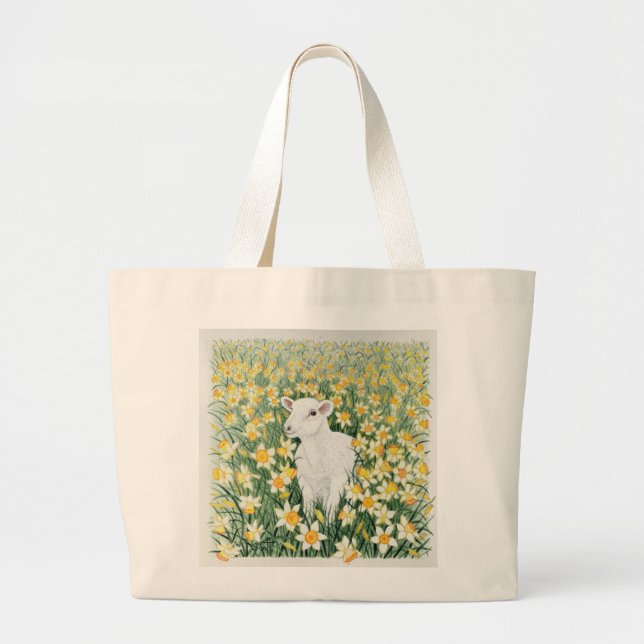A Spring in the Step Large Tote Bag (Front)