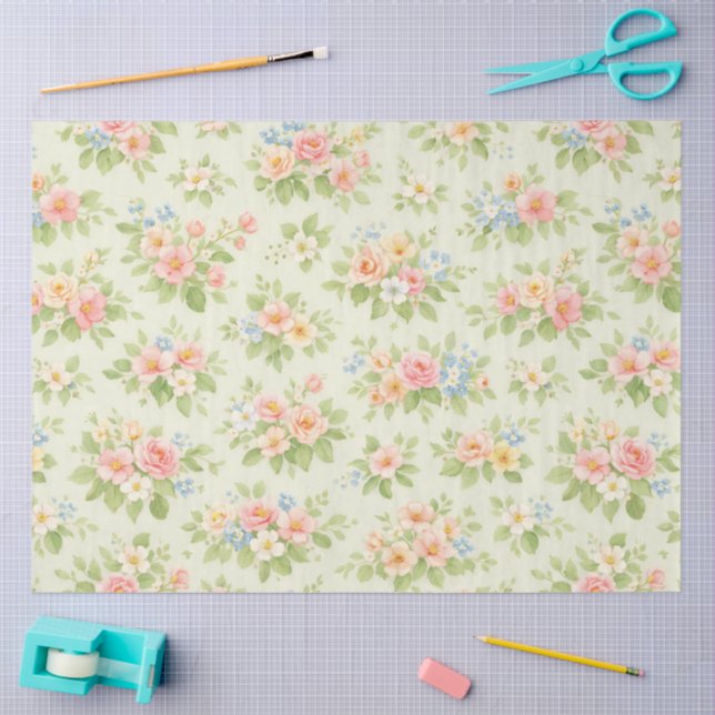 A Springy Floral Design #11 Tissue Paper (Craft)