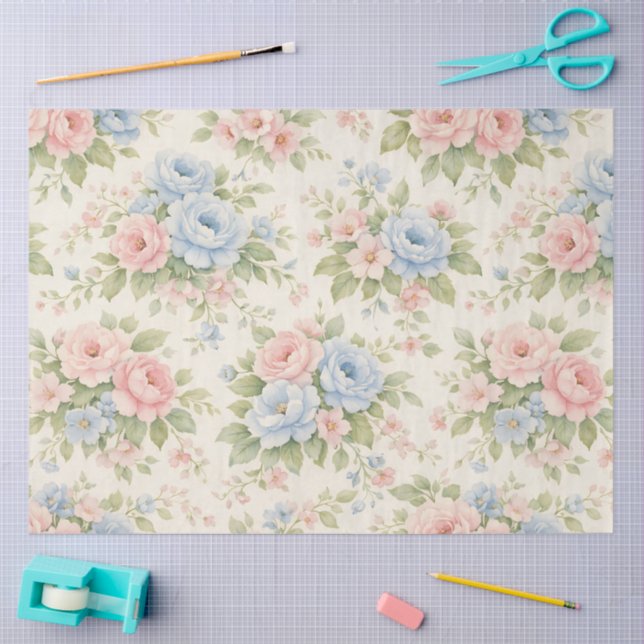 A Springy Floral Design #12 Tissue Paper (Craft)