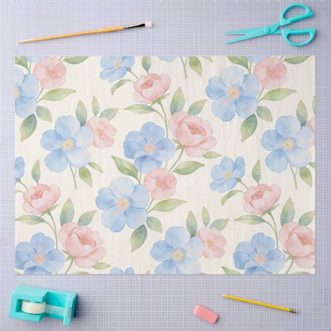 A Springy Floral Design #4 Tissue Paper (Craft)