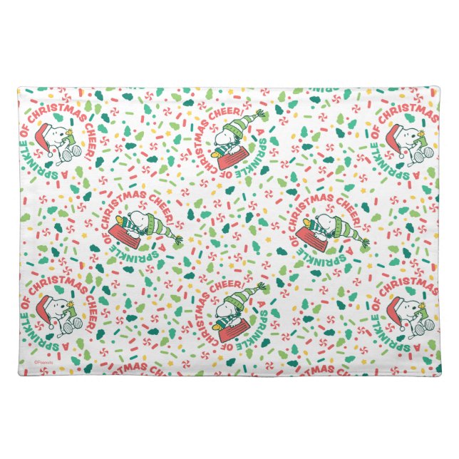 A Sprinkle of Christmas Cheer Pattern Cloth Placemat (Front)