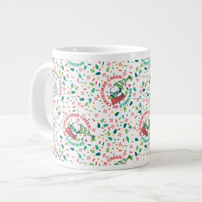 A Sprinkle of Christmas Cheer Pattern Giant Coffee Mug (Front Left)