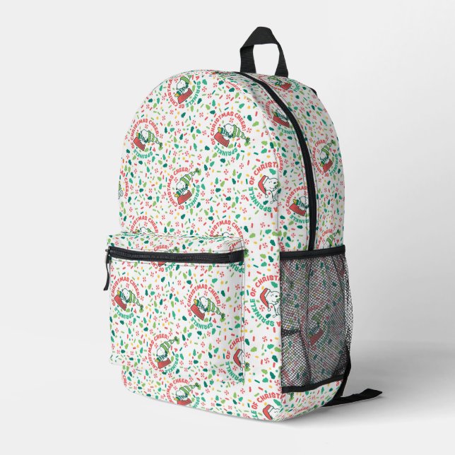 A Sprinkle of Christmas Cheer Pattern Printed Backpack (Back Corner Right)