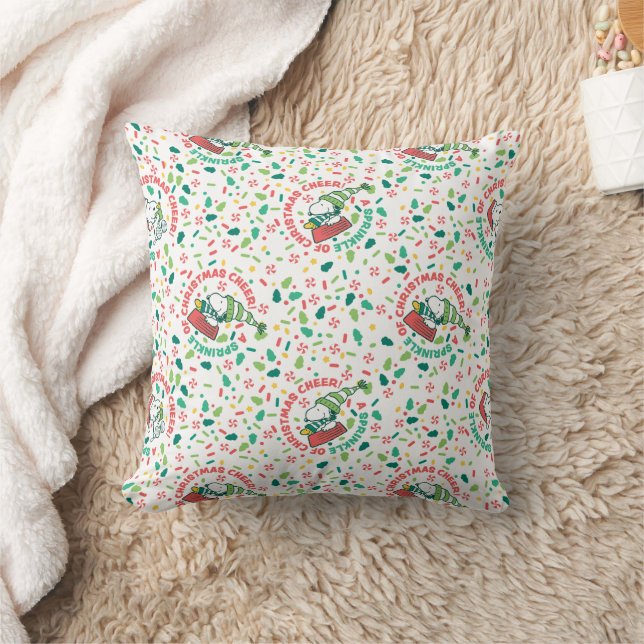 A Sprinkle of Christmas Cheer Pattern Throw Pillow (Blanket)