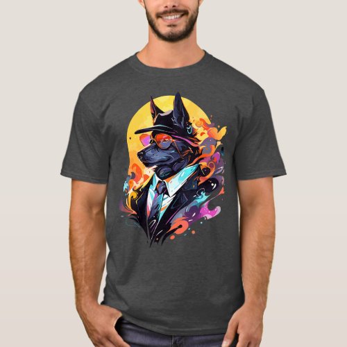 A spy dog portrait T_Shirt