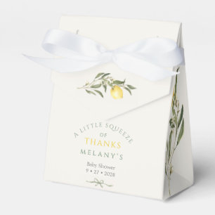 A Squeeze of Thanks Lemon Citrus Baby Shower Favor Boxes