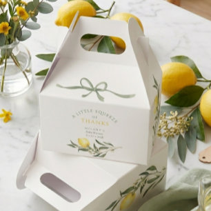 A Squeeze of Thanks Lemon Citrus Baby Shower Favor Boxes