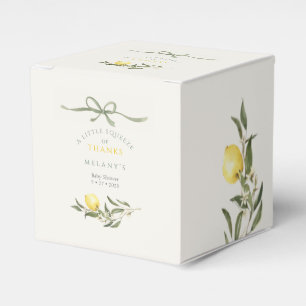 A Squeeze of Thanks Lemon Citrus Baby Shower Favor Boxes