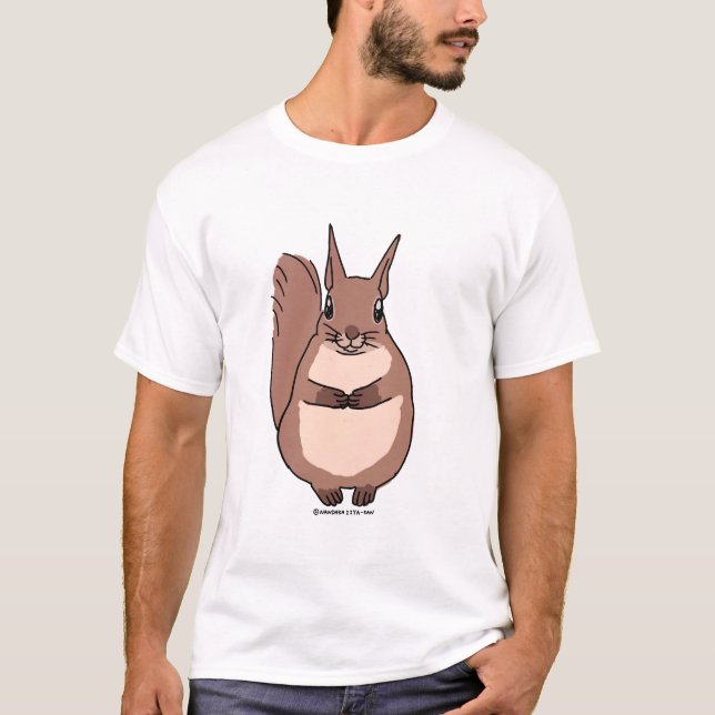a squirrel standing just tightly in one's hand T-Shirt (Front)
