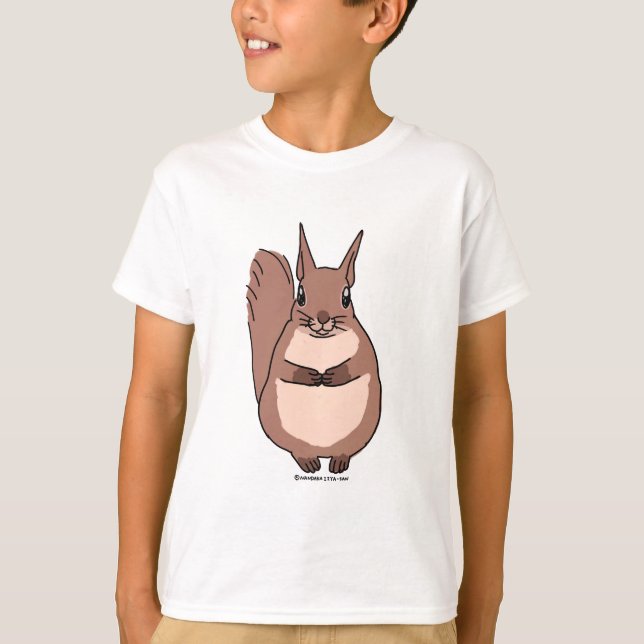 a squirrel standing just tightly in one's hand T-Shirt (Front)