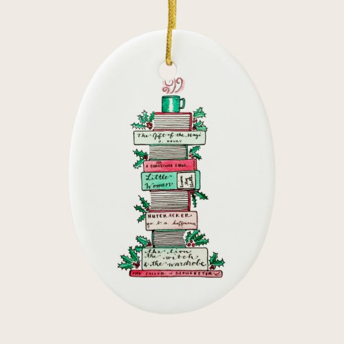 A Stack of Holiday Classics Ceramic Ornament