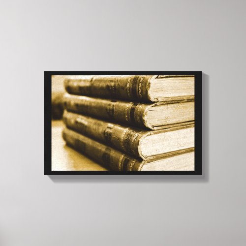 A Stack of Old Books Canvas Print