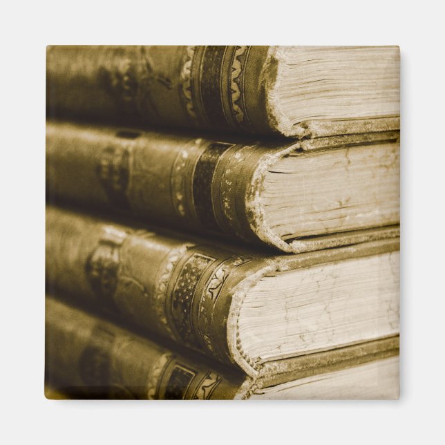 A Stack of Old Books Magnet (Front)