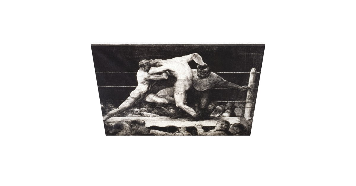 A Stag at Sharkey's - George Bellows Boxing Litho Canvas Print | Zazzle