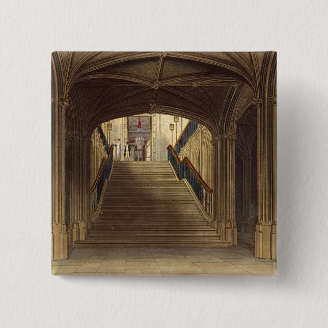 A Staircase, Windsor Castle, from 'Royal Residence Button (Front)