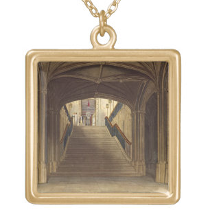 A Staircase, Windsor Castle, from 'Royal Residence Gold Plated Necklace