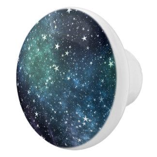 A Star Filled Night Ceramic Knob