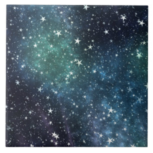 A Star Filled Night Ceramic Tile