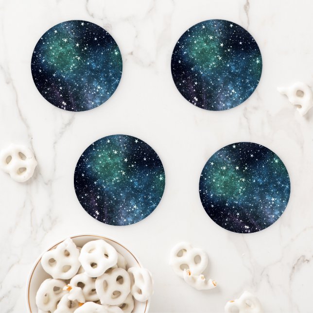 A Star Filled Night Coaster Set (In Situ)