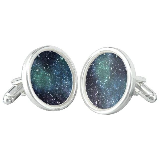 A Star Filled Night Cufflinks (Angled)