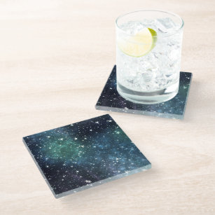 A Star Filled Night Glass Coaster