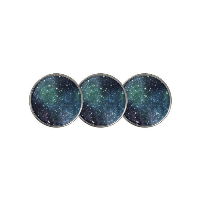 A Star Filled Night Golf Ball Marker (3 Up)