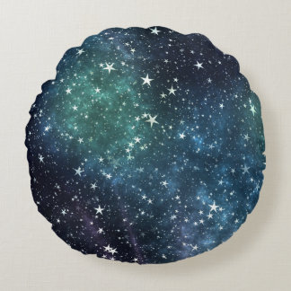 A Star Filled Night Round Pillow