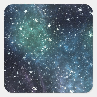 A Star Filled Night Square Sticker