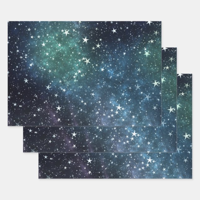 A Star Filled Night Wrapping Paper Sheets (Set)