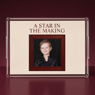 A STAR IN THE MAKING Personalized Child Photo Acrylic Tray